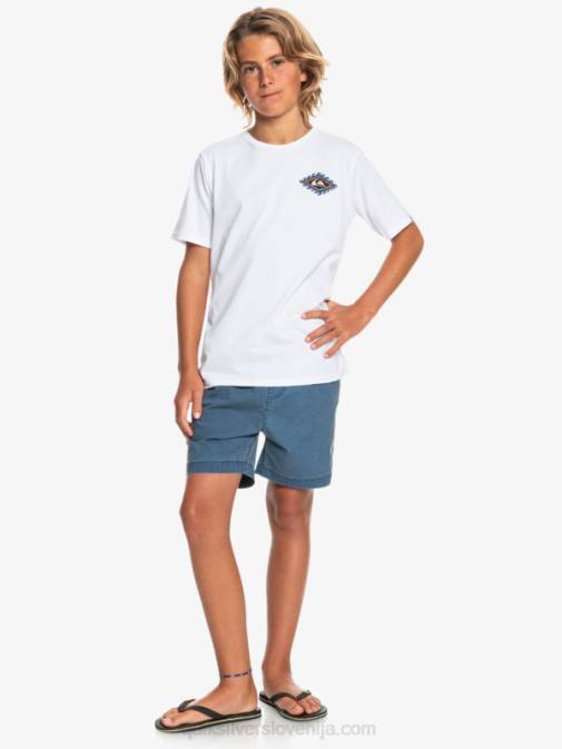 Quiksilver PJ4H2083 fantje insignija modra Kratke hlače z elastiko v pasu 8-16 taxer 15