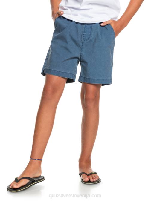 Quiksilver PJ4H2083 fantje insignija modra Kratke hlače z elastiko v pasu 8-16 taxer 15
