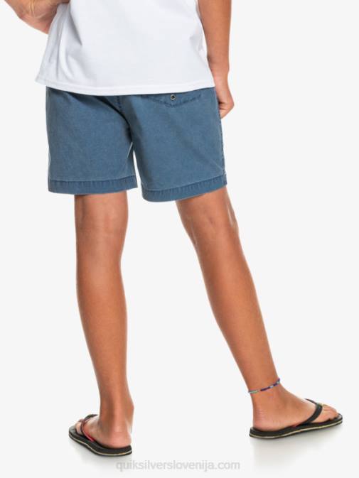 Quiksilver PJ4H2083 fantje insignija modra Kratke hlače z elastiko v pasu 8-16 taxer 15