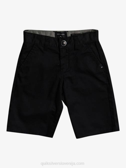 Quiksilver PJ4H2102 fantje Črna 2-7 vsakodnevne union raztegljive kratke hlače chino