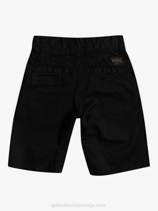 Quiksilver PJ4H2102 fantje Črna 2-7 vsakodnevne union raztegljive kratke hlače chino