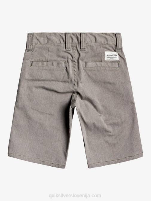Quiksilver PJ4H2105 fantje svetlo sivo resje 2-7 vsakodnevne union raztegljive kratke hlače chino