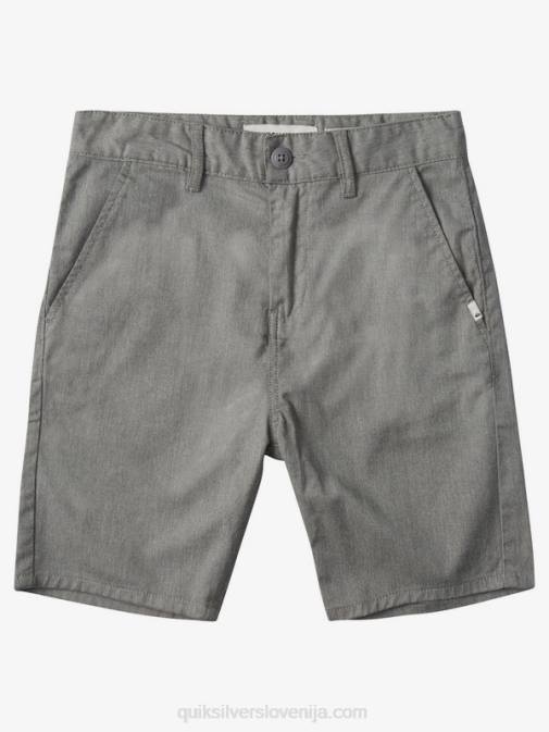 Quiksilver PJ4H2108 fantje svetlo sivo resje 8-16 nove raztegljive kratke hlače chino union za vsak dan