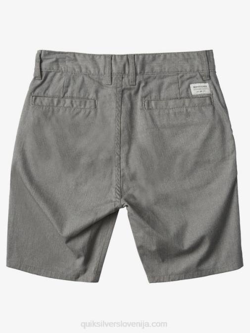 Quiksilver PJ4H2108 fantje svetlo sivo resje 8-16 nove raztegljive kratke hlače chino union za vsak dan