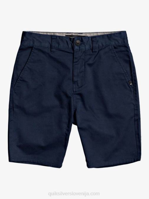 Quiksilver PJ4H2110 fantje mornarsko modri blazer 8-16 nove raztegljive kratke hlače chino union za vsak dan