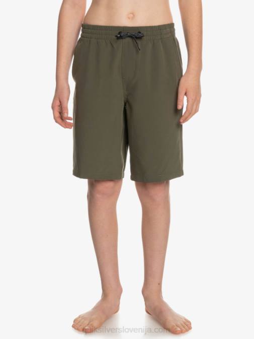 Quiksilver PJ4H2255 fantje grozdni list 8-16 oceanske elastične kratke hlače amph yth 18 hybrid