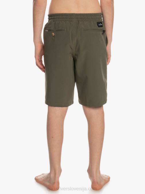 Quiksilver PJ4H2255 fantje grozdni list 8-16 oceanske elastične kratke hlače amph yth 18 hybrid