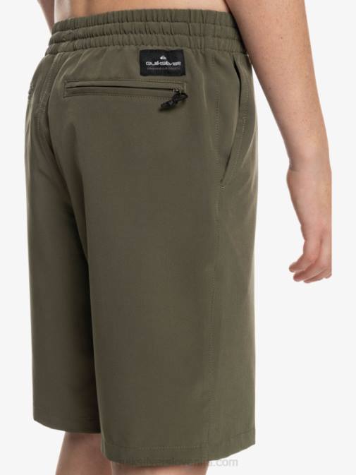 Quiksilver PJ4H2255 fantje grozdni list 8-16 oceanske elastične kratke hlače amph yth 18 hybrid