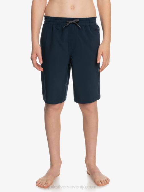 Quiksilver PJ4H2256 fantje mornarsko modri blazer 8-16 oceanske elastične kratke hlače amph yth 18 hybrid