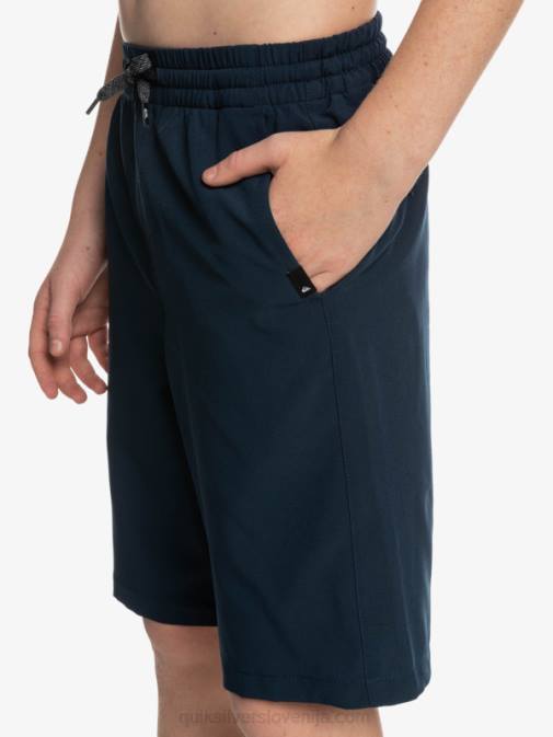 Quiksilver PJ4H2256 fantje mornarsko modri blazer 8-16 oceanske elastične kratke hlače amph yth 18 hybrid