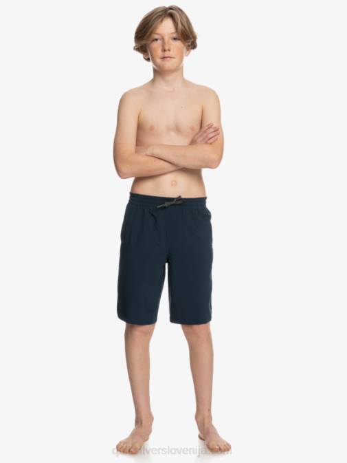 Quiksilver PJ4H2256 fantje mornarsko modri blazer 8-16 oceanske elastične kratke hlače amph yth 18 hybrid