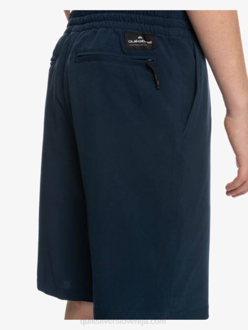 Quiksilver PJ4H2256 fantje mornarsko modri blazer 8-16 oceanske elastične kratke hlače amph yth 18 hybrid