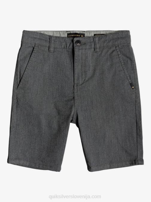 Quiksilver PJ4H2279 fantje temno sivo vresje 8-16 nove kratke hlače chino za vsak dan union 17