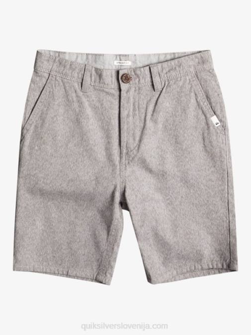 Quiksilver PJ4H2286 fantje svetlo sivo resje 8-16 kratke hlače chino za vsak dan 17