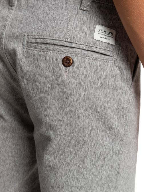 Quiksilver PJ4H2286 fantje svetlo sivo resje 8-16 kratke hlače chino za vsak dan 17