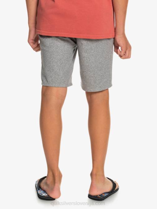 Quiksilver PJ4H2286 fantje svetlo sivo resje 8-16 kratke hlače chino za vsak dan 17