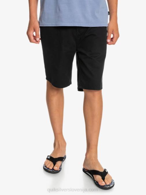 Quiksilver PJ4H2287 fantje Črna 8-16 kratke hlače chino za vsak dan 17
