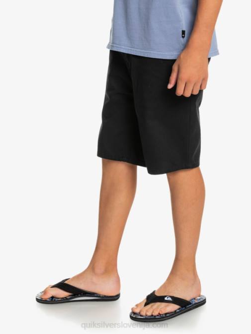 Quiksilver PJ4H2287 fantje Črna 8-16 kratke hlače chino za vsak dan 17