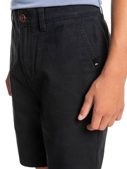 Quiksilver PJ4H2287 fantje Črna 8-16 kratke hlače chino za vsak dan 17