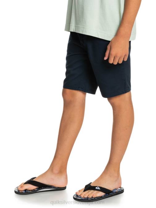Quiksilver PJ4H2289 fantje mornarsko modri blazer 8-16 kratke hlače chino za vsak dan 17