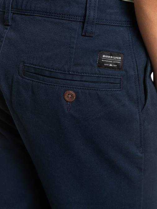 Quiksilver PJ4H2289 fantje mornarsko modri blazer 8-16 kratke hlače chino za vsak dan 17