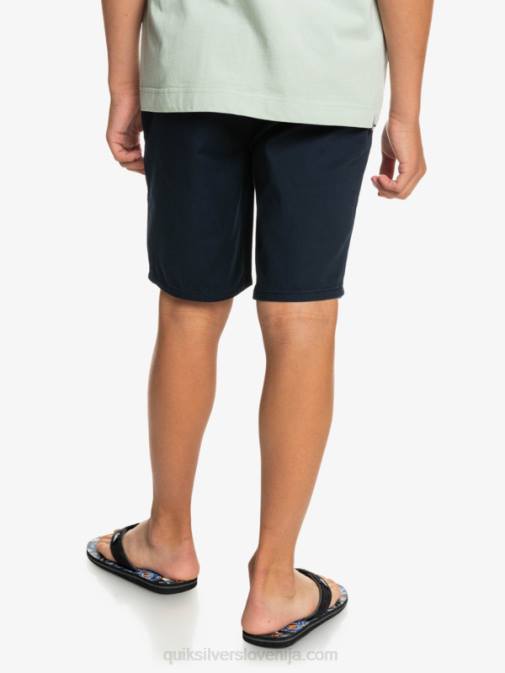 Quiksilver PJ4H2289 fantje mornarsko modri blazer 8-16 kratke hlače chino za vsak dan 17
