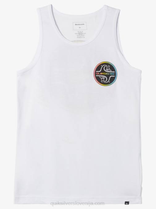 Quiksilver PJ4H2227 fantje bela Majica s kratkimi rokavi z mehurčki z 8-16 jedri