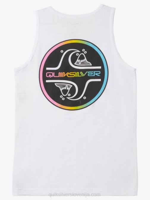 Quiksilver PJ4H2227 fantje bela Majica s kratkimi rokavi z mehurčki z 8-16 jedri
