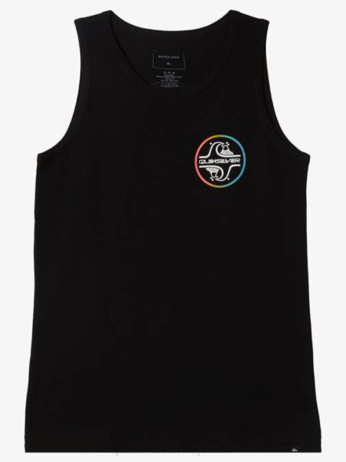 Quiksilver PJ4H2228 fantje Črna Majica s kratkimi rokavi z mehurčki z 8-16 jedri