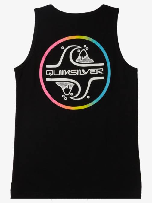 Quiksilver PJ4H2228 fantje Črna Majica s kratkimi rokavi z mehurčki z 8-16 jedri