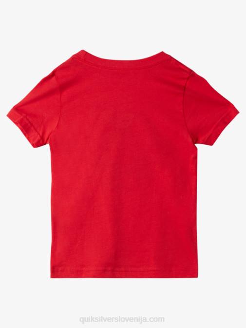 Quiksilver PJ4H1930 fantje rdeča z visokim tveganjem Majica s kratkimi rokavi 2-7 home of the wave