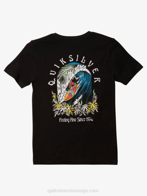 Quiksilver PJ4H1940 fantje Črna 8-16 originalna majica s sodom