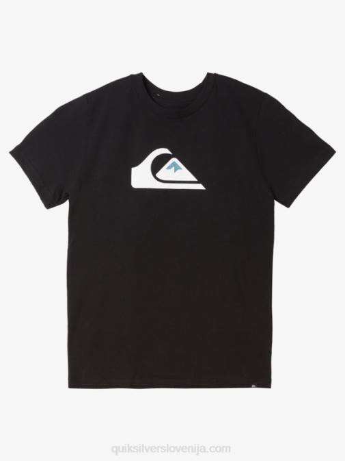 Quiksilver PJ4H1961 fantje Črna Majica z logotipom 8-16 comp