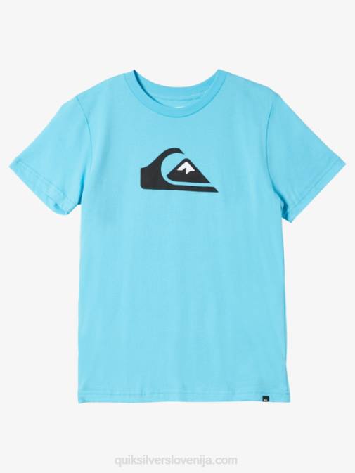 Quiksilver PJ4H1962 fantje rečno modra Majica z logotipom 8-16 comp