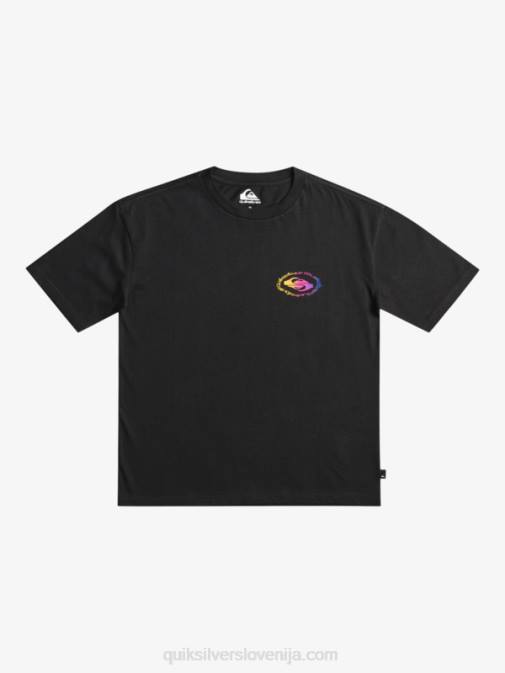 Quiksilver PJ4H1966 fantje Črna Majica z radikalno zastavo 8-16