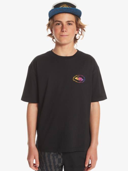 Quiksilver PJ4H1966 fantje Črna Majica z radikalno zastavo 8-16