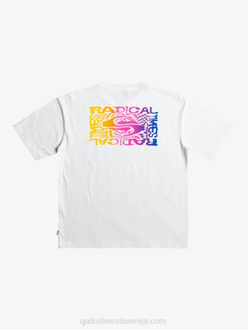 Quiksilver PJ4H1967 fantje bela Majica z radikalno zastavo 8-16