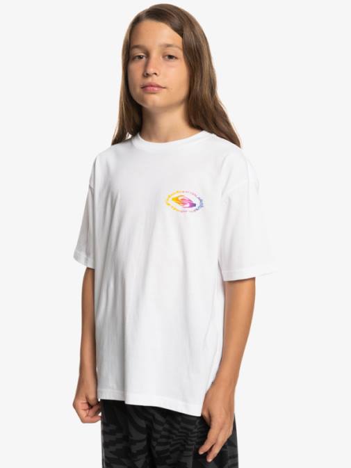 Quiksilver PJ4H1967 fantje bela Majica z radikalno zastavo 8-16