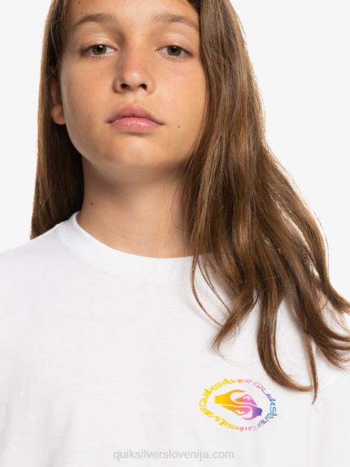 Quiksilver PJ4H1967 fantje bela Majica z radikalno zastavo 8-16