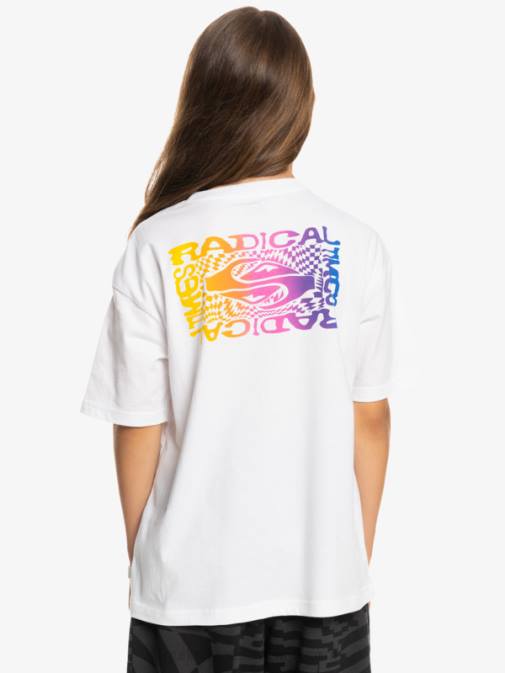 Quiksilver PJ4H1967 fantje bela Majica z radikalno zastavo 8-16