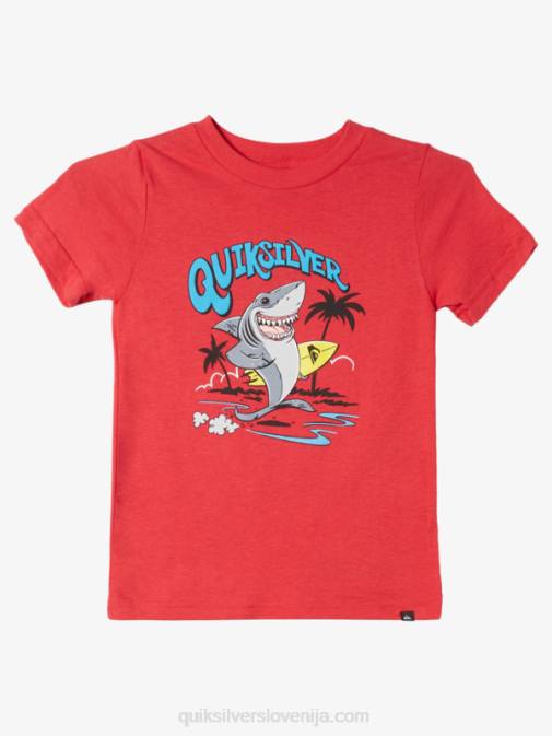 Quiksilver PJ4H1968 fantje rdeča z visokim tveganjem 2-7 sprana majica