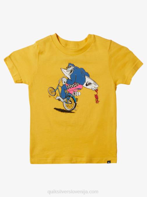 Quiksilver PJ4H1971 fantje rumenjak rumen Majica s kratkimi rokavi 2-7 wheelin
