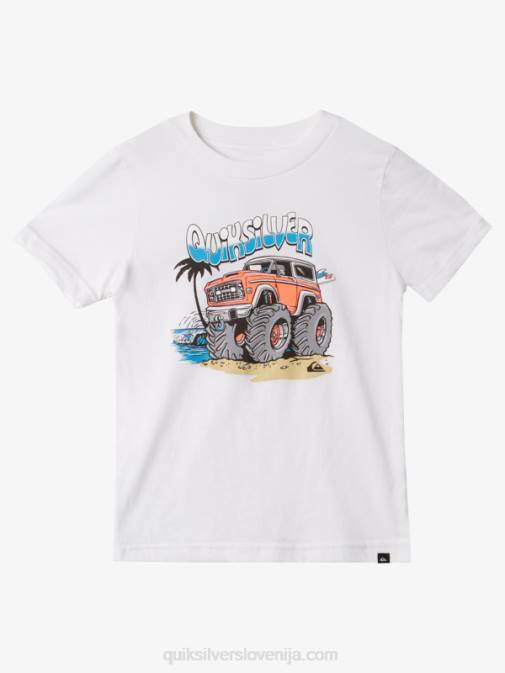Quiksilver PJ4H1973 fantje bela 2-7 dvojno parkirana majica s kratkimi rokavi