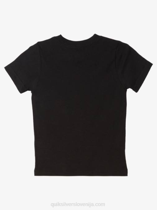 Quiksilver PJ4H1974 fantje Črna 2-7 dvojno parkirana majica s kratkimi rokavi
