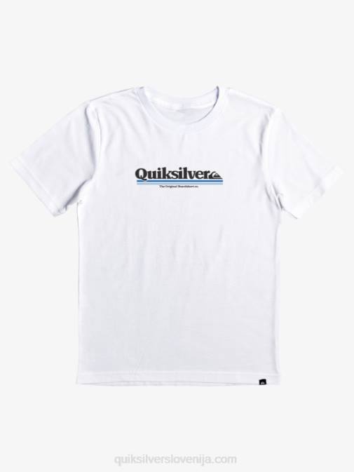 Quiksilver PJ4H2090 fantje bela Majica 8-16 med vrsticami