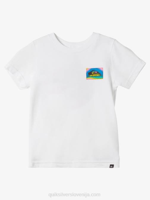 Quiksilver PJ4H2094 fantje bela 2-7 barvna majica s kratkimi rokavi