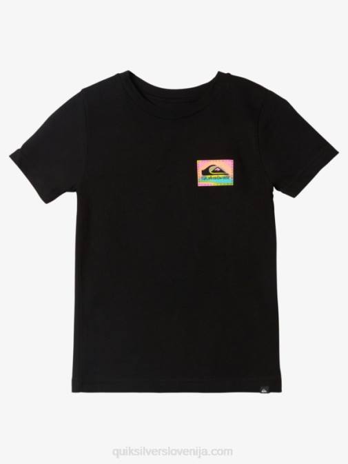 Quiksilver PJ4H2095 fantje Črna 2-7 barvna majica s kratkimi rokavi