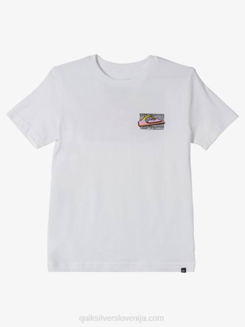 Quiksilver PJ4H2123 fantje bela 8-16 retro fade majica s kratkimi rokavi
