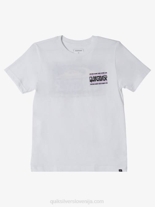 Quiksilver PJ4H2155 fantje bela Majica z 8-16 deformiranimi okvirji