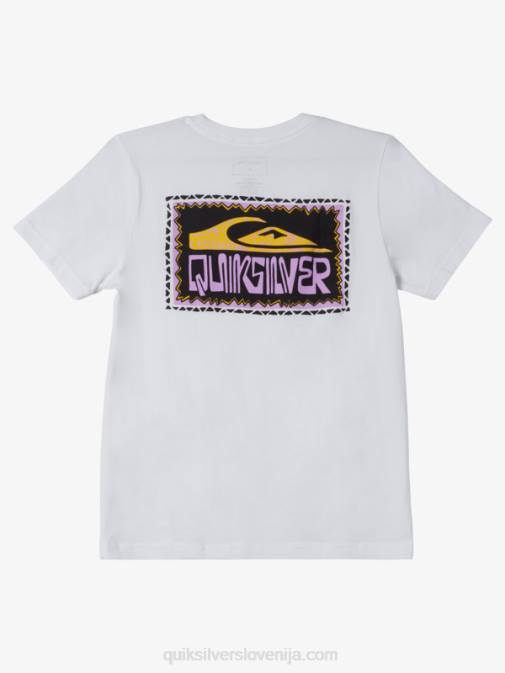 Quiksilver PJ4H2155 fantje bela Majica z 8-16 deformiranimi okvirji